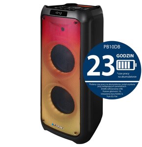 Power Audio BLAUPUNKT PB10DB, 80W, Bluetooth, Bateria 23 godziny, Dwa mikrofony w zestawie, Wejście USB, Tuner FM