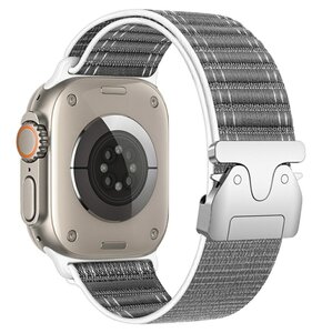 Pasek BELINE Woven Nylon Diagonal Style Parachute do Apple Watch 38/40/41mm Szary