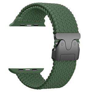Pasek BELINE Woven Nylon Parachute do Apple Watch 38/40/41 mm Oliwkowy