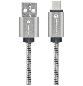 Kabel USB - USB-C FORCELL F-Energy C234 12W 1 m Srebrny