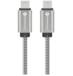 Kabel USB-C - USB-C FORCELL F-Energy C237 60W 1 m Srebrny