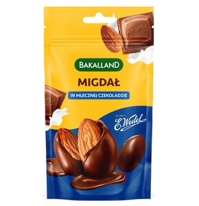Migdały w mlecznej czekoladzie BAKALLAND (75 g)