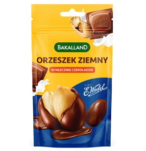 Orzechy ziemne w mlecznej czekoladzie BAKALLAND (72 g)