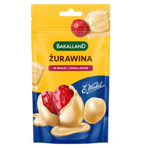 Żurawina w białej czekoladzie BAKALLAND (74 g)
