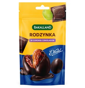 Rodzynki w goszkiej czekoladzie BAKALLAND (62 g)