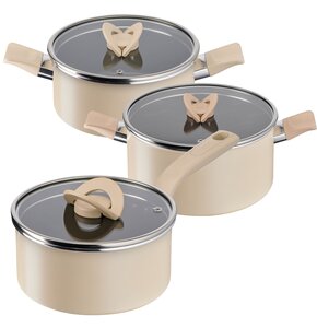 Zestaw TEFAL Blossom (Rondel z pokrywką G1672324 18 cm + Garnek z pokrywką G1674424 20 cm + Garnek z pokrywką G1674624 24 cm)