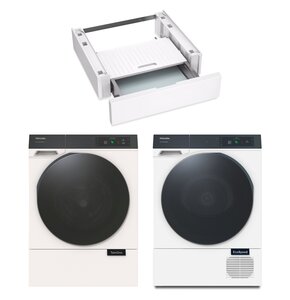 Pralka MIELE WQ 1000 9kg 1600 obr TwinDos + Suszarka MIELE TQ 1000 WP Nova Edition z pompą ciepła + Łącznik MIELE WTV 611