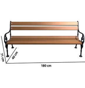 Ławka ogrodowa BASTER Wiedeńska palisander 0109