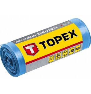 Worki na śmieci TOPEX 23B258 120 L (10 sztuk) Niebieski