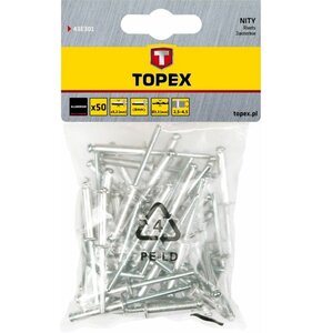 Nity aluminiowe TOPEX 43E502 (4.8 x 10 mm)