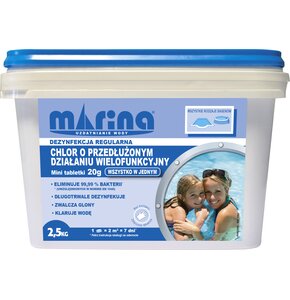 Chlor do basenu MARINA O przedłużonym działaniu 2.5 kg