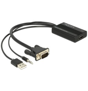 Adapter VGA - USB - Jack 3.5 mm - HDMI DELOCK 0.25 m