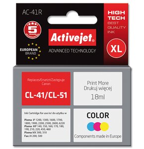 Tusz ACTIVEJET do Canon CL-41 Kolorowy 18 ml AC-41R