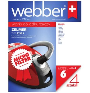 Worek do odkurzacza WEBBER 6 (4 sztuki)