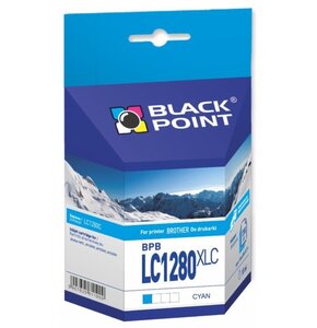 Tusz BLACK POINT do Brother LC-1280C Błękitny 15 ml BPBLC1280XLC