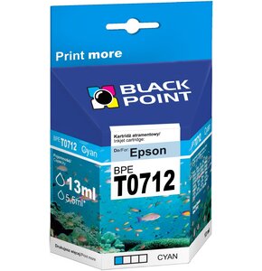 Tusz BLACK POINT do Epson T0712 Błękitny 13 ml BPET0712