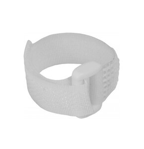 Opaski zaciskowe z rzepem DEDRA 11RB16211 Biały (5 sztuk)