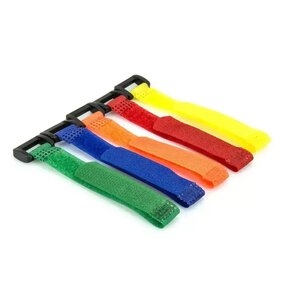 Opaski zaciskowe z rzepem DEDRA 11RM12152 Mix kolorów (10 szt.)