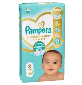Pieluchy jednorazowe PAMPERS Premium Care 3 Midi 6-10 kg (60 sztuk)