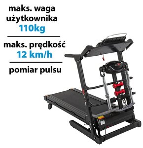 ﻿Bieżnia elektryczna ENERO FIT W500 z masażerem 12km/h