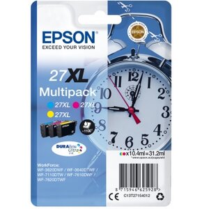 Zestaw tuszów EPSON T2715 Błękitny 10.4 ml, Purpurowy 10.4 ml, Żółty 10.4 ml C13T27154012