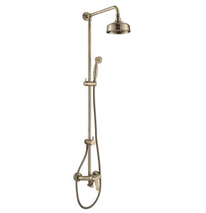 Zestaw prysznicowy natryskowy OMNIRES Art Deco AD5144 z deszczownicą Brąz antyczny