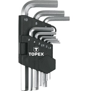 Zestaw kluczy sześciokątnych TOPEX 35D955 1.5 - 10 (9 elementów)