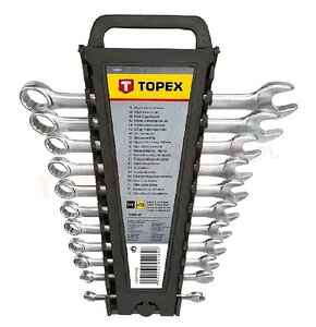 Zestaw kluczy płasko-oczkowych TOPEX 35D757 6 - 22 mm (12 elementów)