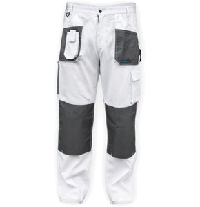 Spodnie ochronne DEDRA BH4SP-M Biały (rozmiar M/50)