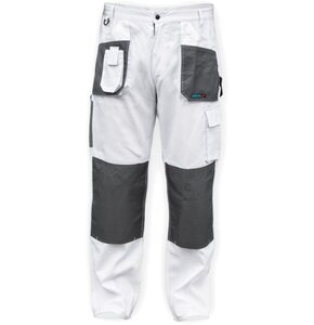 Spodnie ochronne DEDRA BH4SP-L Biały (rozmiar L/52)