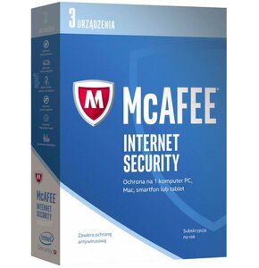 Antywirus MCAFEE Internet Security 2017 3 URZĄDZENIA 1 ROK Kod aktywacyjny