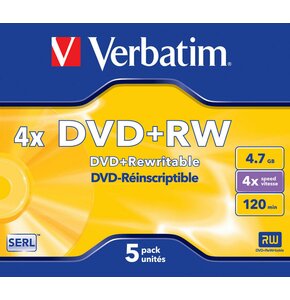 Płyta VERBATIM  DVD+RW Matt Silver 5 szt.