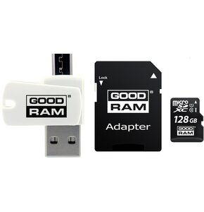 Karta pamięci GOODRAM micro SDXC 128GB All in one+ Adapter + Czytnik kart M1A4-1280R11