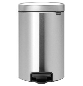 Kosz na śmieci z pedałem BRABANTIA 113604 NewIcon ciche zamykanie, odporny na rdzę 12L Stal matowa