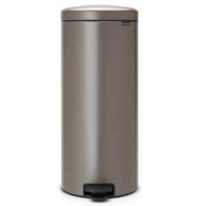 Kosz na śmieci z pedałem BRABANTIA 114441 NewIcon ciche zamykanie, przenośny 30L Platynowy