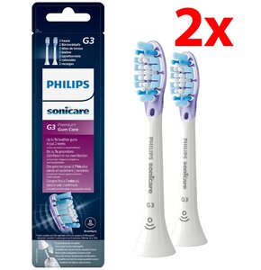 Oryginalne końcówki Philips Sonicare G3 HX9052/17 Miękkie włókna (2 szt.) (Zdrowsze dziąsła)