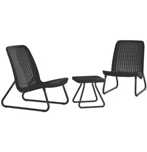 Zestaw mebli ogrodowych KETER 17197637 Rio Patio Set Grafitowy