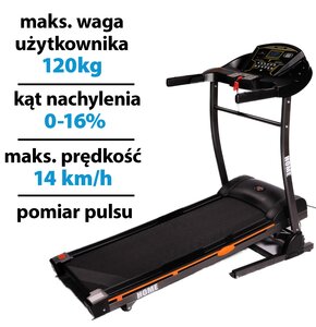 Bieżnia elektryczna HERTZ FITNESS Home 1250W 14km/h