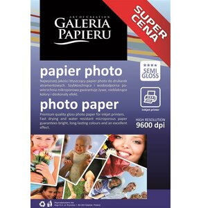 Papier fotograficzny GALERIA PAPIERU Semi Gloss 10x15 200g/m2 50 arkuszy