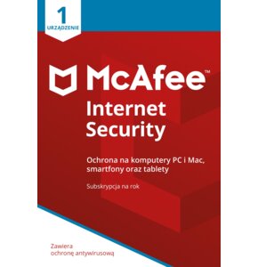 Antywirus MCAFEE Internet Security 2018 1 URZĄDZENIE 1 ROK Kod aktywacyjny