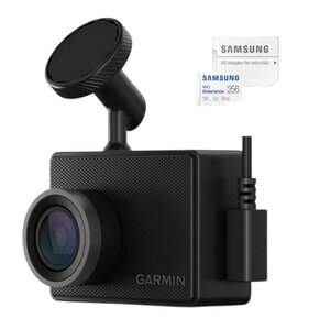 Wideorejestrator GARMIN Dash Cam 47 + Karta pamięci SAMSUNG Pro Endurance microSDXC 256GB + Adapter