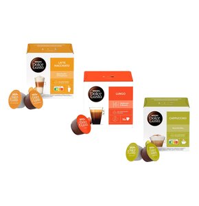 Kapsułki NESCAFE Dolce Gusto Latte Macchiato, Lungo, Cappuccino 3 x 16 szt.