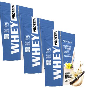 Odżywka białkowa ACTIVLAB Whey Protein WPC 85 Waniliowy 3 x 500 g Bez cukru