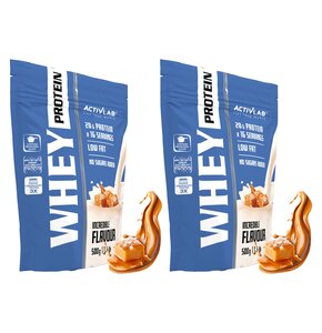 Odżywka białkowa ACTIVLAB Whey Protein WPC 85 Słony karmel (2 x 500 g) Bez cukru