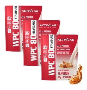 Odżywka białkowa ACTIVLAB WPC 80 Standard Słony karmel (3 x 30 g)