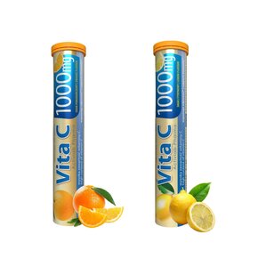 Witamina C ACTIVLAB Vita C Pomarańczowy (20 tabletek) + Witamina C ACTIVLAB Vita C Cytrynowy (20 tabletek)