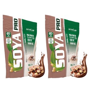 Odżywka białkowa ACTIVLAB Soya Pro Czekoladowo-orzechowy (2 x 500 g) Bez cukru i bez laktozy