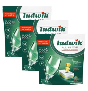 Kapsułki do zmywarki LUDWIK All In One Ultimate Power Grapefruit - 240 szt.