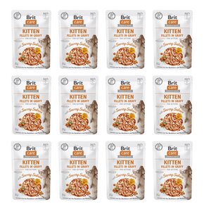 Karma dla kota BRIT  CARE Kitten Fillets in Gravy Savory Salmon  Łosoś 12 x 85 g