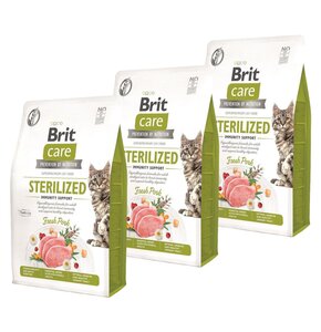 Karma dla kota BRIT CARE Grain Free Sterilized Immunity Support z wieprzowiną 3 x 0.4 kg